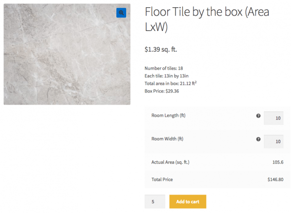 Woocommerce measurement price calculator